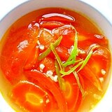 トマト、人参の中華スープ